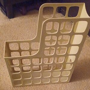 Cream Magazine Holder